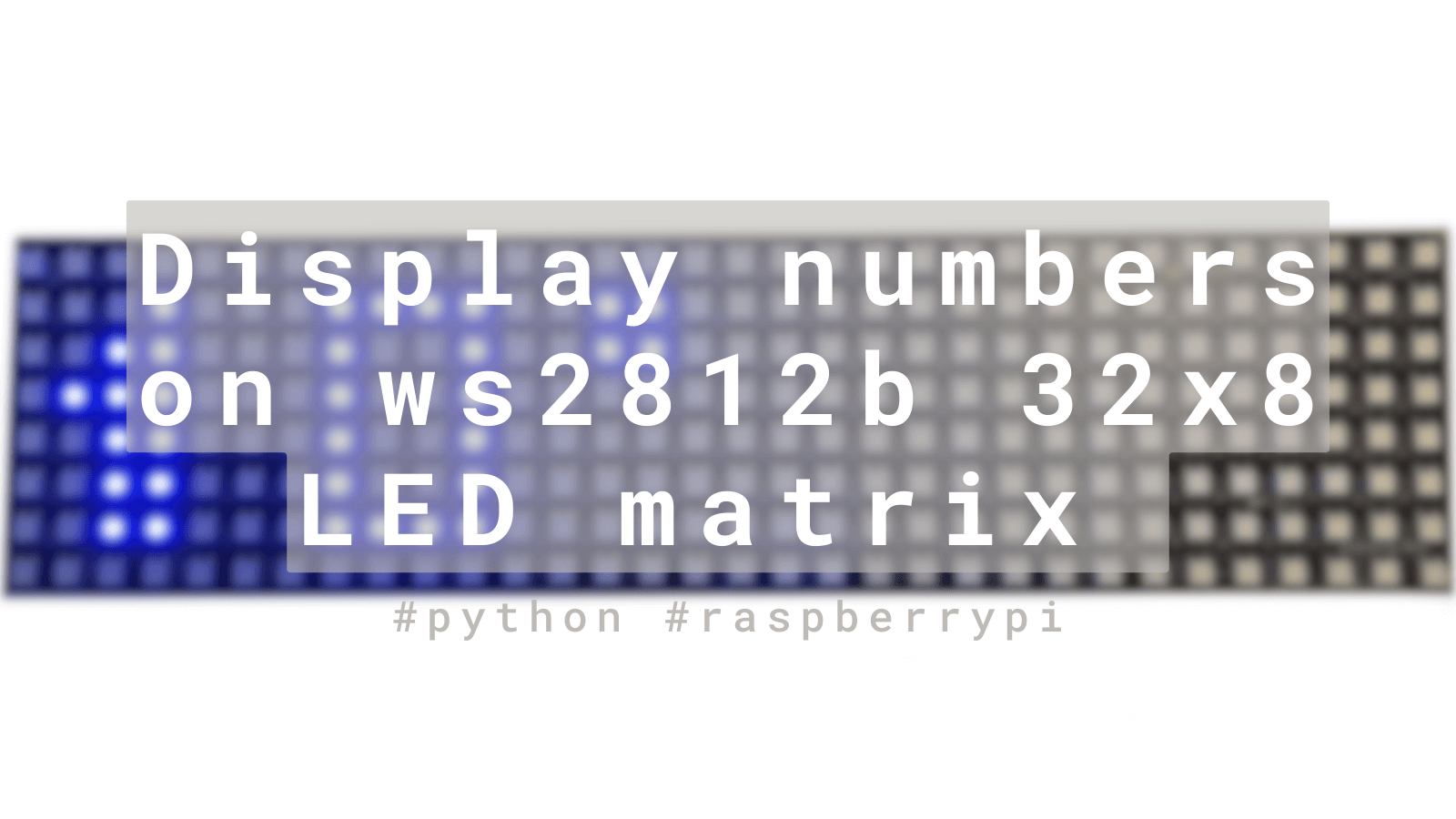 Display number and glyph on LED matrix