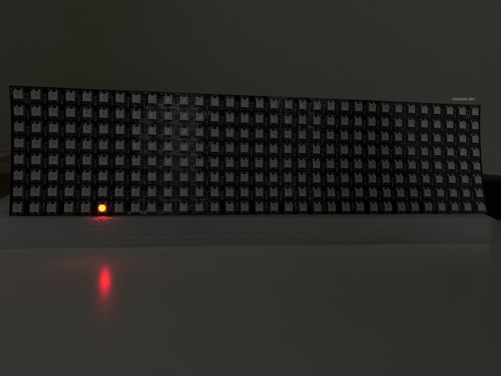 Display red dot on LED matrix