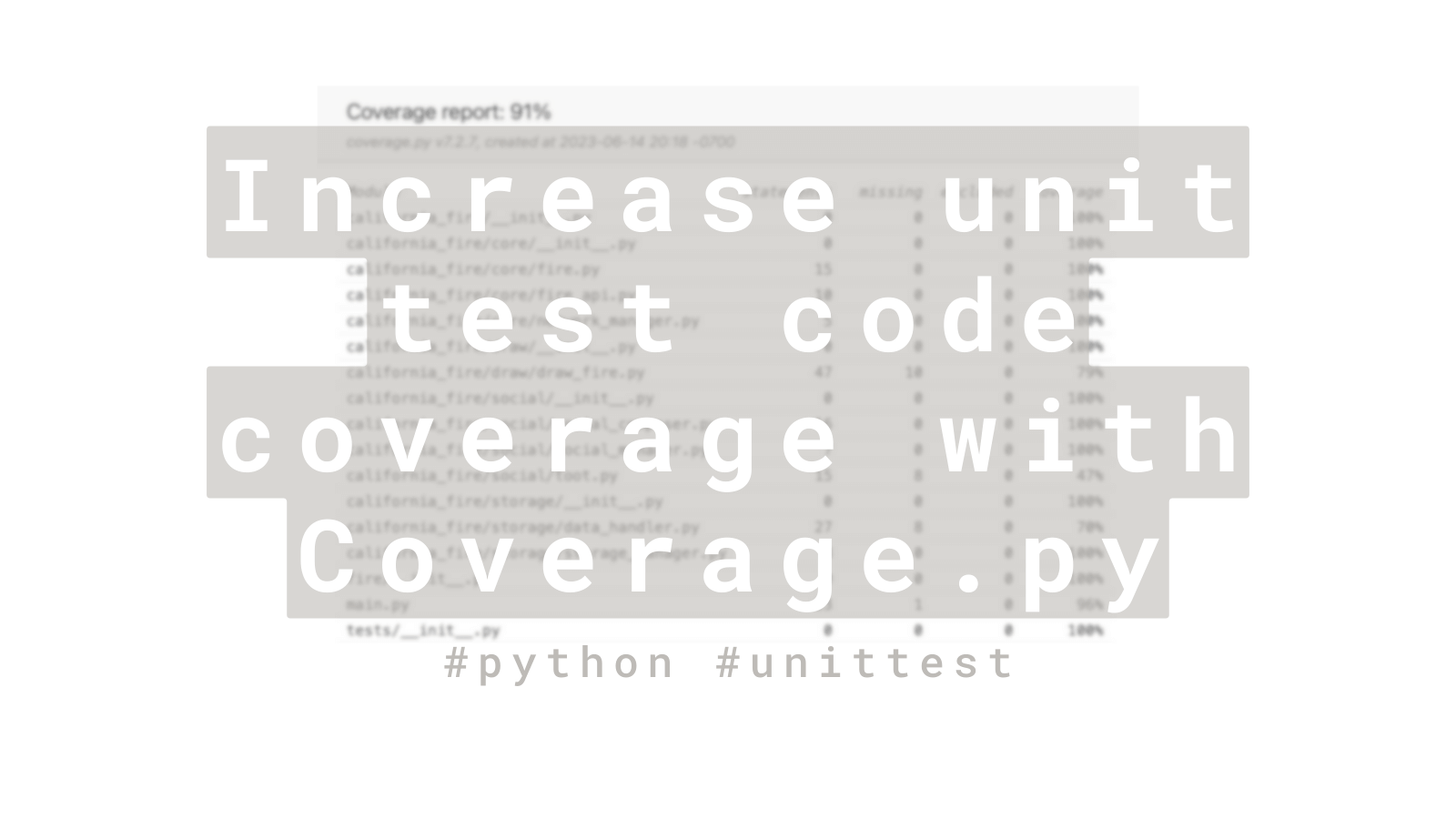 Code coverage cover
